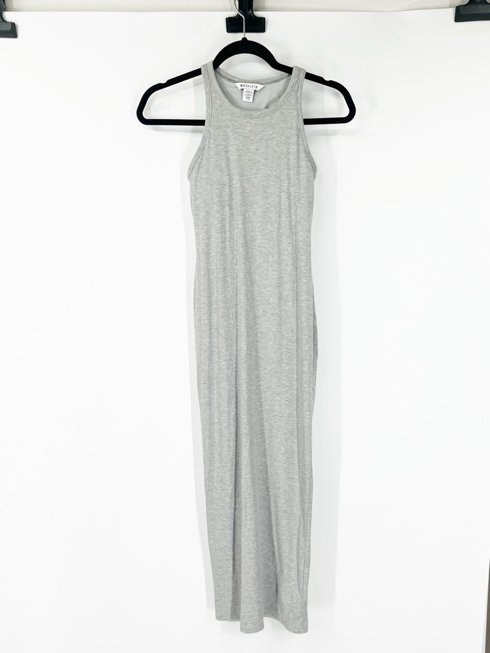 Athleta Signature Rib Maxi Dress in Gray Sleeveless